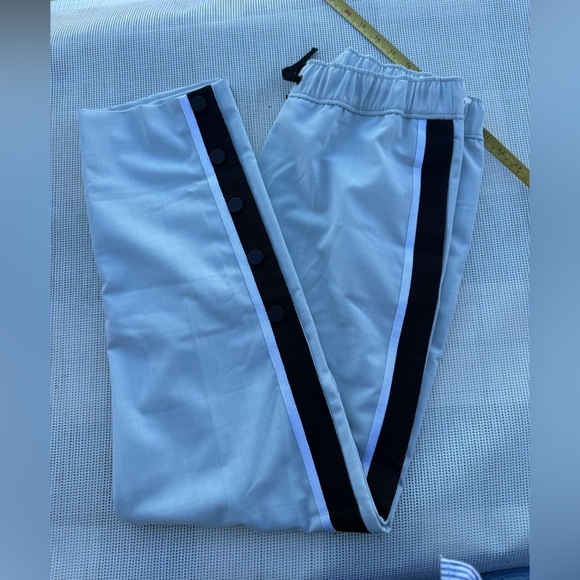 MAJE PARIS PAYOLI PANTS LIGHT BLUE
BLACK STRIPE MENS SIZE 3 - Picture 9 of 17